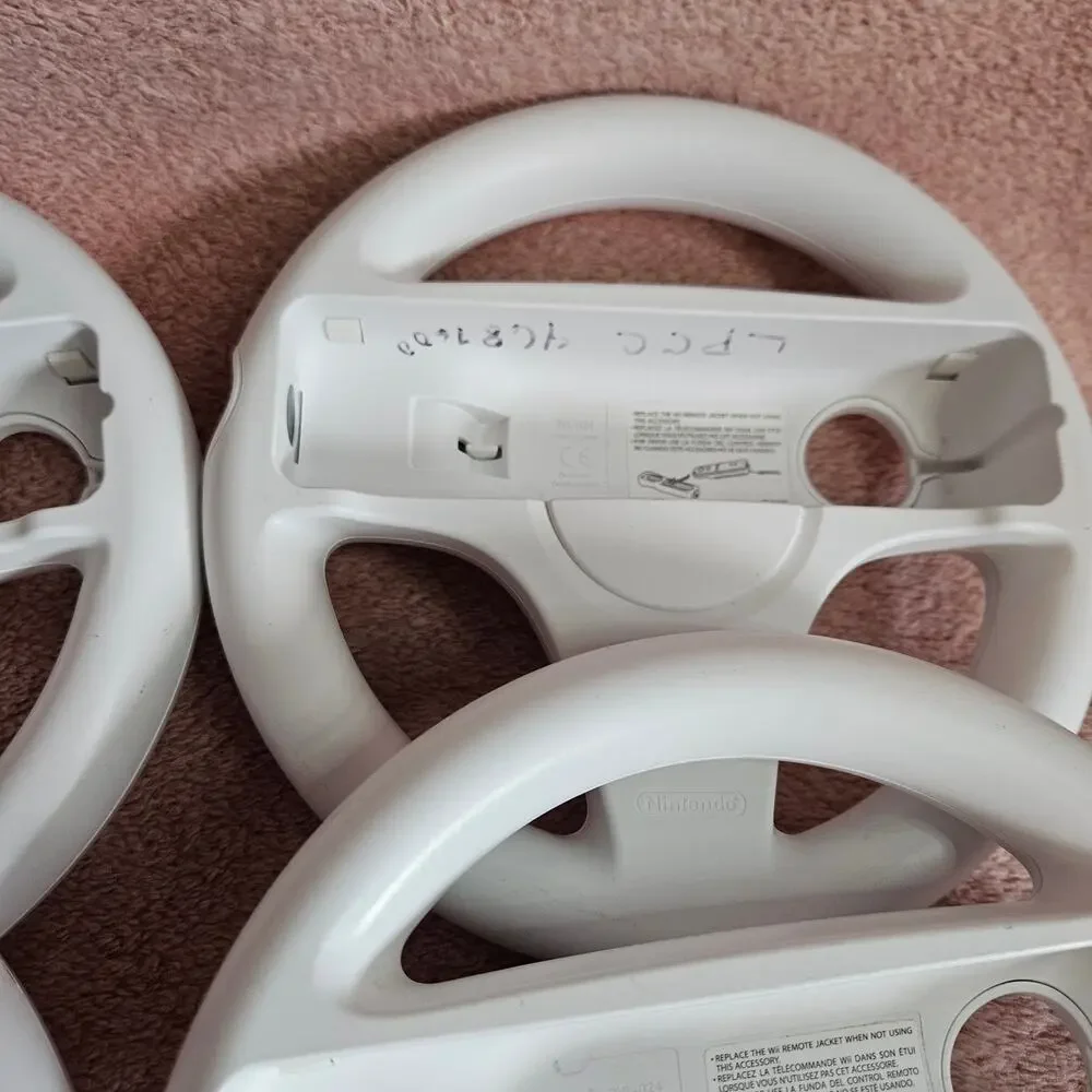 4 Nintendo Wii Steering Wheel Racing Controller Attachments for Mario Kart Set